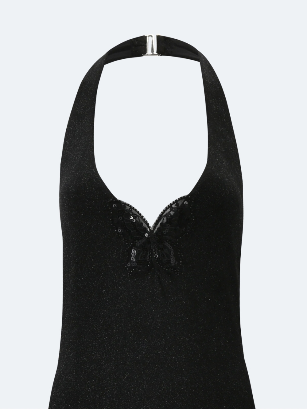 TIGER MIST ASTORIA Black Open-Back Halter Evening Dress with Butterfly Detail S - Picture 7 of 16